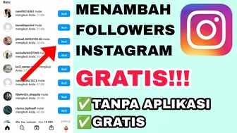 Cara Menambah Followers Instagram Gratis