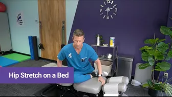 Hip Stretch on a Bed