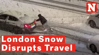 Watch: Heavy London Snowfall Leads To Intense Travel Delays