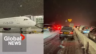 UK weather: Heavy snow, ice cause travel disruptions amid cold snap