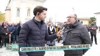 Caro bollette: L'albero di Natale illuminato... pedalando in bici -Oggi è un altro giorno 14/12/2022