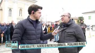 Caro bollette: L'albero di Natale illuminato... pedalando in bici -Oggi è un altro giorno 14/12/2022