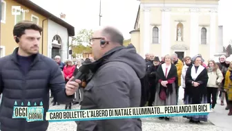 Caro bollette: L'albero di Natale illuminato... pedalando in bici -Oggi è un altro giorno 14/12/2022