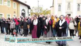 Caro bollette: L'albero di Natale illuminato... pedalando in bici -Oggi è un altro giorno 14/12/2022