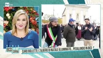 Caro bollette: L'albero di Natale illuminato... pedalando in bici -Oggi è un altro giorno 14/12/2022