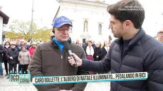 Caro bollette: L'albero di Natale illuminato... pedalando in bici -Oggi è un altro giorno 14/12/2022