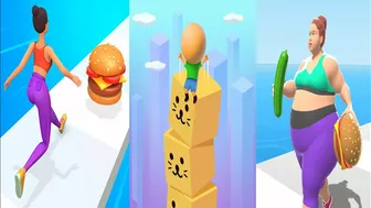 ☑️ Twerk Run-Fat 2 Fit-Cube Surfer-All Levels Android,ios Gameplay