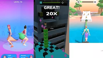 ☑️ Twerk Run-Fat 2 Fit-Cube Surfer-All Levels Android,ios Gameplay