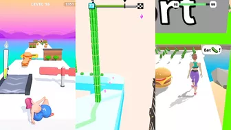 ☑️ Twerk Run-Fat 2 Fit-Cube Surfer-All Levels Android,ios Gameplay