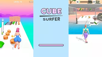 ☑️ Twerk Run-Fat 2 Fit-Cube Surfer-All Levels Android,ios Gameplay