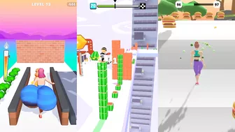 ☑️ Twerk Run-Fat 2 Fit-Cube Surfer-All Levels Android,ios Gameplay