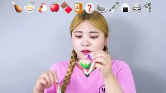 TIKTOK EMOJI MUKBANG???? ???????????????????? YES or No Challenge ASMR Eating Emoji Foods challenge by HIU 하이유