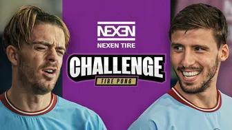 GREALISH vs DIAS: TIRE PONG! | Man City stars get Competitive! | Nexen Tire Challenge