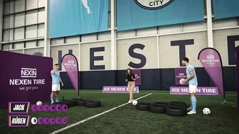 GREALISH vs DIAS: TIRE PONG! | Man City stars get Competitive! | Nexen Tire Challenge