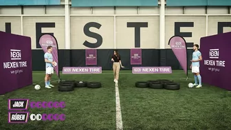 GREALISH vs DIAS: TIRE PONG! | Man City stars get Competitive! | Nexen Tire Challenge