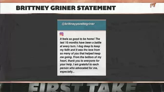 Brittney Griner posts a statement on Instagram following her release | First Take