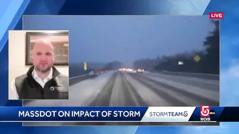 MassDOT warns of tricky travel during peak of storm