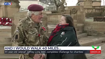 Veteran aged 91 completes 40 mile walking challenge for charity | Anna Riley reports