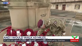 Veteran aged 91 completes 40 mile walking challenge for charity | Anna Riley reports