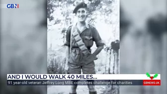 Veteran aged 91 completes 40 mile walking challenge for charity | Anna Riley reports