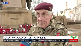 Veteran aged 91 completes 40 mile walking challenge for charity | Anna Riley reports