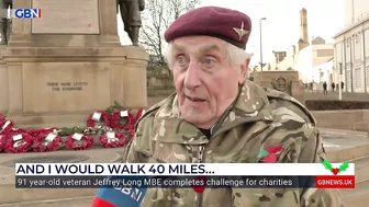 Veteran aged 91 completes 40 mile walking challenge for charity | Anna Riley reports