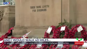 Veteran aged 91 completes 40 mile walking challenge for charity | Anna Riley reports