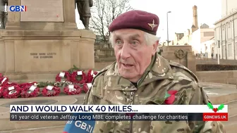 Veteran aged 91 completes 40 mile walking challenge for charity | Anna Riley reports