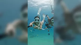 Deep Underwater Girl Swimming | Bikini Girls Swimming In Underwater 123 | Underwater Official 10M