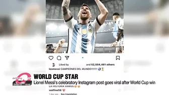 Lionel Messi's celebratory Instagram post goes viral after World Cup win