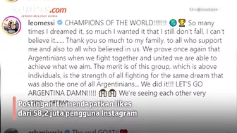 Foto Piala Dunia Messi Pecahkan Like Terbanyak Instagram