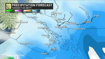 Tricky Travel for B.C.'s South Coast With Over 20 cm of Snow