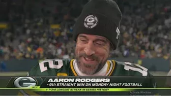 "It's fun to win games" Aaron Rodgers postgame interview Green Bay Packers def. Los Angeles Rams