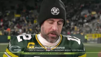 "It's fun to win games" Aaron Rodgers postgame interview Green Bay Packers def. Los Angeles Rams