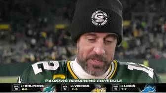 "It's fun to win games" Aaron Rodgers postgame interview Green Bay Packers def. Los Angeles Rams