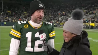 "It's fun to win games" Aaron Rodgers postgame interview Green Bay Packers def. Los Angeles Rams