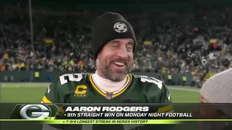 "It's fun to win games" Aaron Rodgers postgame interview Green Bay Packers def. Los Angeles Rams