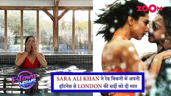 Sara Ali Khan SIZZLES in red hot bikini as she takes a dip in the pool during her UK vacation