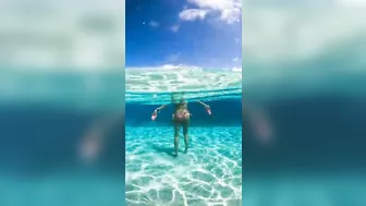 Deep Underwater Girl Swimming | Bikini Girls Swimming In Underwater 125 | Underwater Official 10M