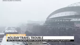 Winter storm packing heavy snow, blizzard conditions could disrupt holiday travel for millions