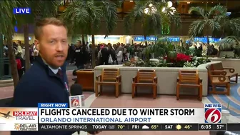 Arctic blast causes travel woes at Orlando airport