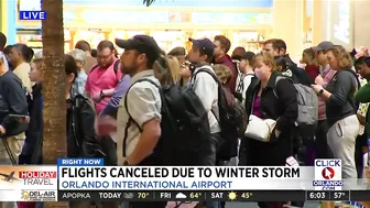 Arctic blast causes travel woes at Orlando airport