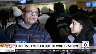 Arctic blast causes travel woes at Orlando airport