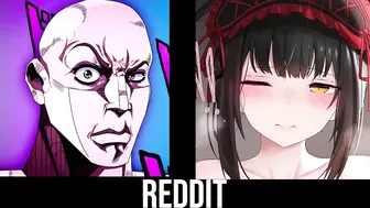 Your Hot Anime Waifu VS Reddit (the rock reaction meme)