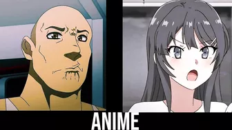 Your Hot Anime Waifu VS Reddit (the rock reaction meme)