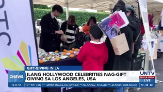 Ilang Hollywood celebrities, nagsagawa ng gift-giving event sa Los Angeles, California