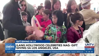 Ilang Hollywood celebrities, nagsagawa ng gift-giving event sa Los Angeles, California