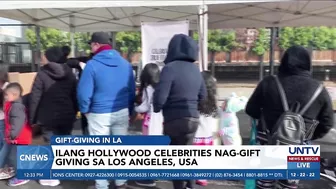 Ilang Hollywood celebrities, nagsagawa ng gift-giving event sa Los Angeles, California