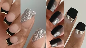 TRENDY NEW YEARS EVE NAIL DESIGNS | NYE nail art compilation using gel nail polish at home | chrome