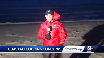 Waves pound Good Harbor Beach, send debris into Gloucester streets